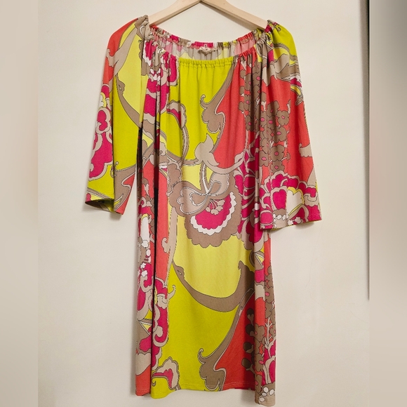 LAST CALL🍂 Trina Turk Mod psychedelic Pucci print colorful dress stretchy - Picture 8 of 14